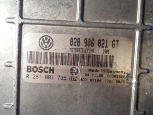 centralita VOLKSWAGEN SHARAN ALHAMBRA 1.9 TDI BOSCH 0 281 001 735, 0281001735, 028 906 021 GT, 028906021GT