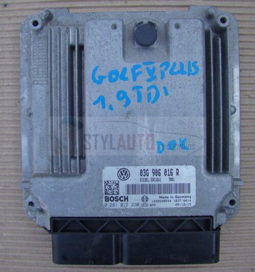 CENTRALITA DE MOTOR VOLKSWAGEN GOLF 1.9 TDI BOSCH 0 281 012 220, 0281012220, 03G 906 016 R, 03G906016R