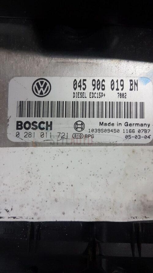 CENTRALITA DE MOTOR VW VOLKSWAGEN FOX, POLO 1.4TDI, BOSCH 0 281 011 721, 0281011721, 045 906 019 BN, 045906019BN
