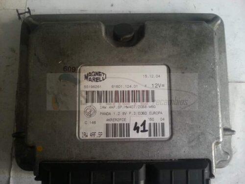 CENTRALITA DE MOTOR FIAT PANDA 1.2, IAW 4AF.SP, IAW4AFSP, 61601.124.01, 6160112401, 55196261