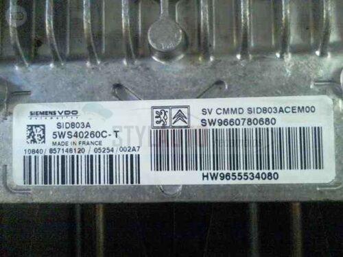 CENTRALITA CITROEN C5 PEUGEOT 407 5WS40260C-T 5WS40260CT SID803A