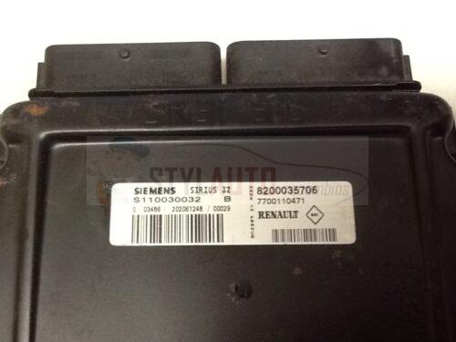centralita de motor Renault Clio 1.6 S110030032B SIRIUS32 S110030032B S110030032 B 8200035706 7700110471