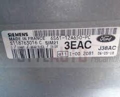 Centralita Ford Fiesta 6S6112A650PC 6S61-12A650-PC S118763016C 3EAC J38AC
