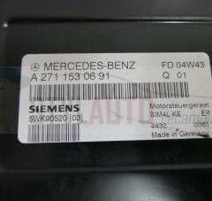 CENTRALITA DE MOTOR MERCEDES W203 1.8 SIEMENS 5WK90520 (03), A 271 153 06 91, A2711530691, SIM4L KE