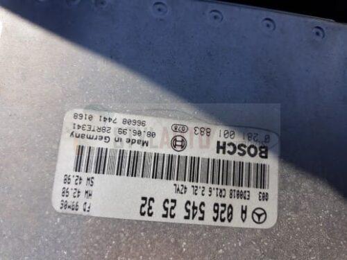 CENTRALITA DE MOTOR MERCEDES 2.2 CDI BOSCH 0 281 001 883, 0281001883, A 026 545 25 32, A0265452532