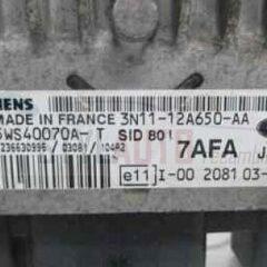 centralita FORD FIESTA FUSION 1.4 TDCI SIEMENS 5WS40070A-T, 5WS40070AT, 3N11-12A650-AA, 3N1112A650AA, 7AFA, SID804