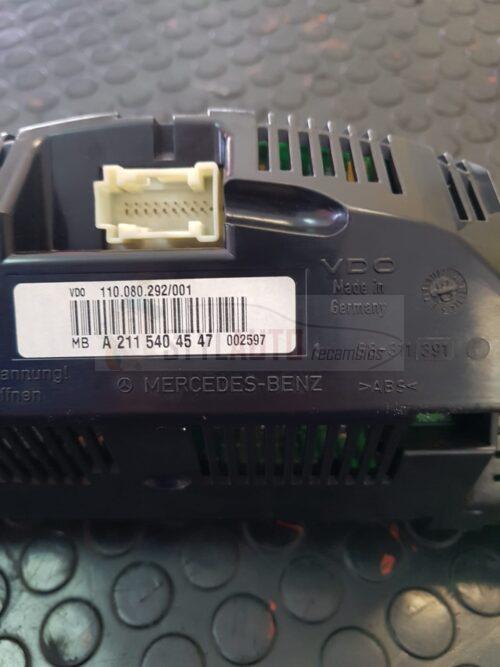 CUADRO DE RELOJES MERCEDES W211 A2115404547 A 211 540 45 47