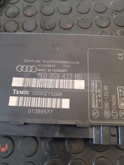 CENTRALITA DE CONFORT AUDI A4, B6, B7, 8E0 959 433 BD, 8E0959433BD, 00002732B1, 00548855