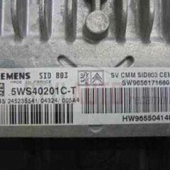 centralita de motor citroen c4 hdi SID803 5WS40201C-T sw9656171680 HW9655041480