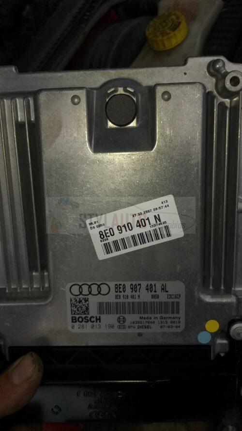 centralita Audi A4 3.0 TDI, 0281013190, 0 281 013 190, 8E0907401AL, 8E0 907 401 AL, 8E0910401N, 8E0 910 401 N