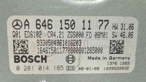 centralita de motor mb vito 0281014185 A6461501177