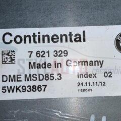 centralita motor bmw x6 m 7621329 - 5wk93867 - dme msd85. 3