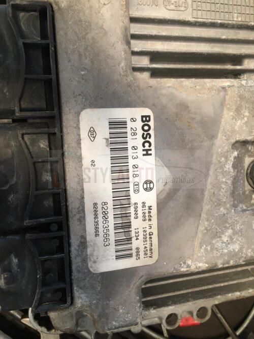 CENTRALITA DE MOTOR OPEL VIVARO, TRAFIC 2.5, BOSCH 0 281 013 018, 0281013018, 8200635663