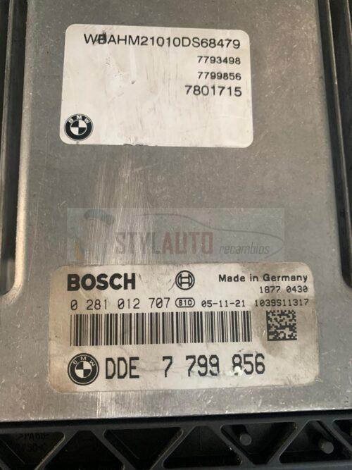 centralita de motor bmw 730d 7799856 Bosch 0281012707