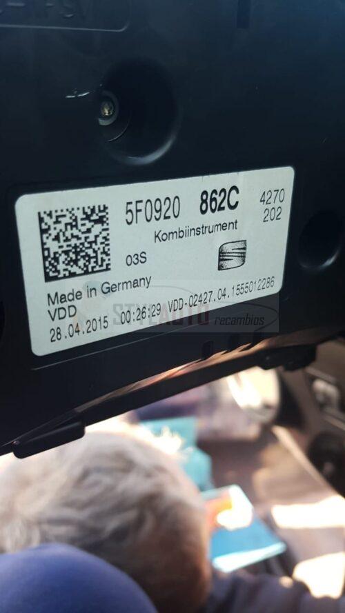 cuadro de relojes seat leon mk3 tdi 5f0920862c
