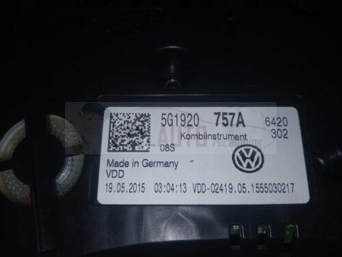 cuadro relojes vw golf 7 gtd 5g1920757a