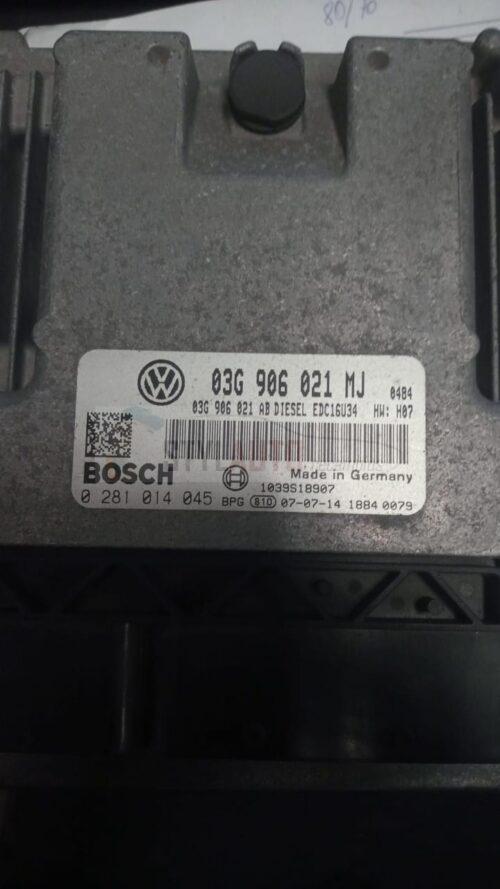 CENTRALITA DE MOTOR VW VOLKSWAGEN TOURAN 2.0 TDI 03G906021MJ, 03G 906 021 MJ, BOSCH 0 281 014 045, 0281014045