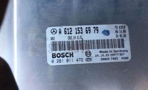 centralita motor mercedes clk 270 0281011472 0 281 011 472 A6121536979 A 612 153 69 79