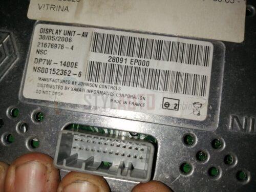 PANTALLA MULTIFUNCION/28091EP000/3740512 PARA NISSAN NAVARA PICK-UP (D40M)