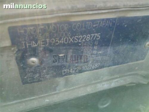 MOTOR HONDA CIVIC 1.4 TIPO D14Z2 - Imagen 3