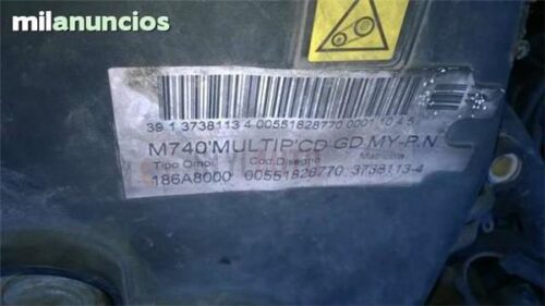 MOTOR COMPLETO FIAT MULTIPLA 186A8000 - Imagen 2