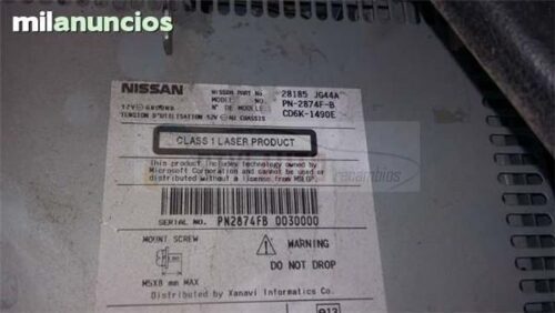 RADIO CD NISSAN QASHQAI 28185-JG44A - Imagen 2