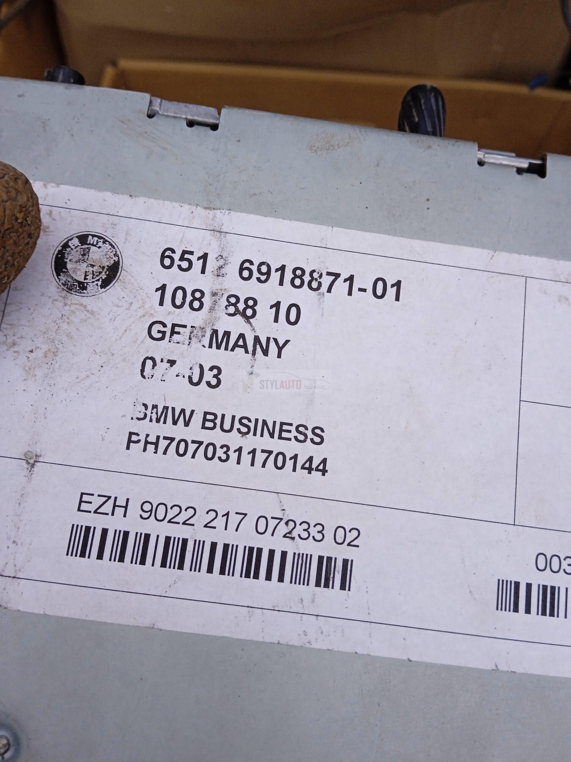 BMW X5 E53 Unidad delantera de radio/CD/DVD/GPS 6918871 65126918871