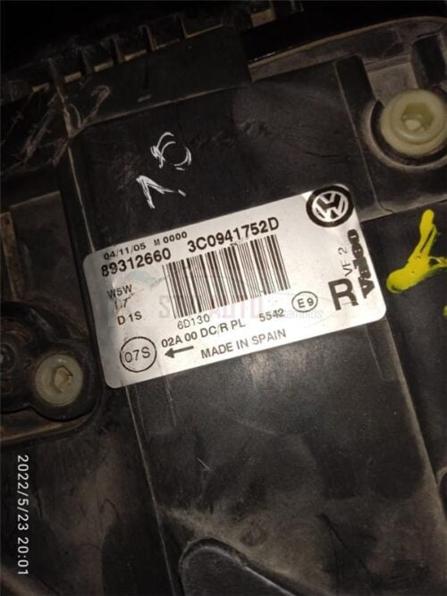 faro derecho de xenon vw passat 3c 3c0941752d