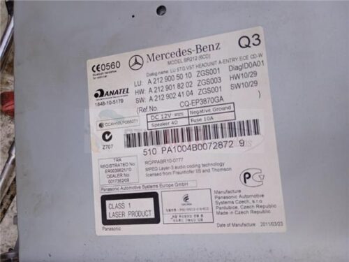 radio cd mercedes w220 w212 a2119005010