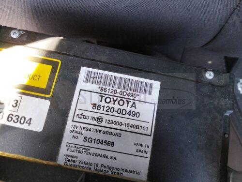 SISTEMA AUDIO / RADIO CD RECICLADO DE TOYOTA YARIS 2008-2011. Identificador 473988. Familia: ELECTRICIDAD. Referencia: 861200D490