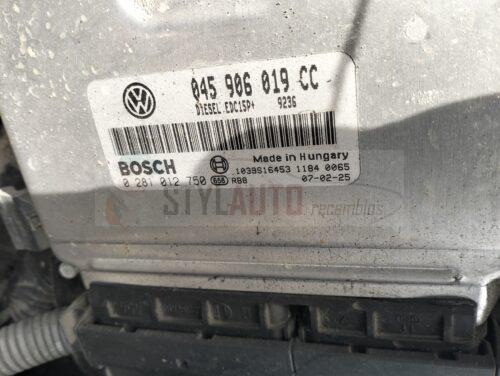 CENTRALITA DE MOTOR SKODA ROOMSTER 1.4 TDI, BOSCH 0 281 012 750, 0281012750, 045 906 019 CC, 045906019CC, EDC15P
