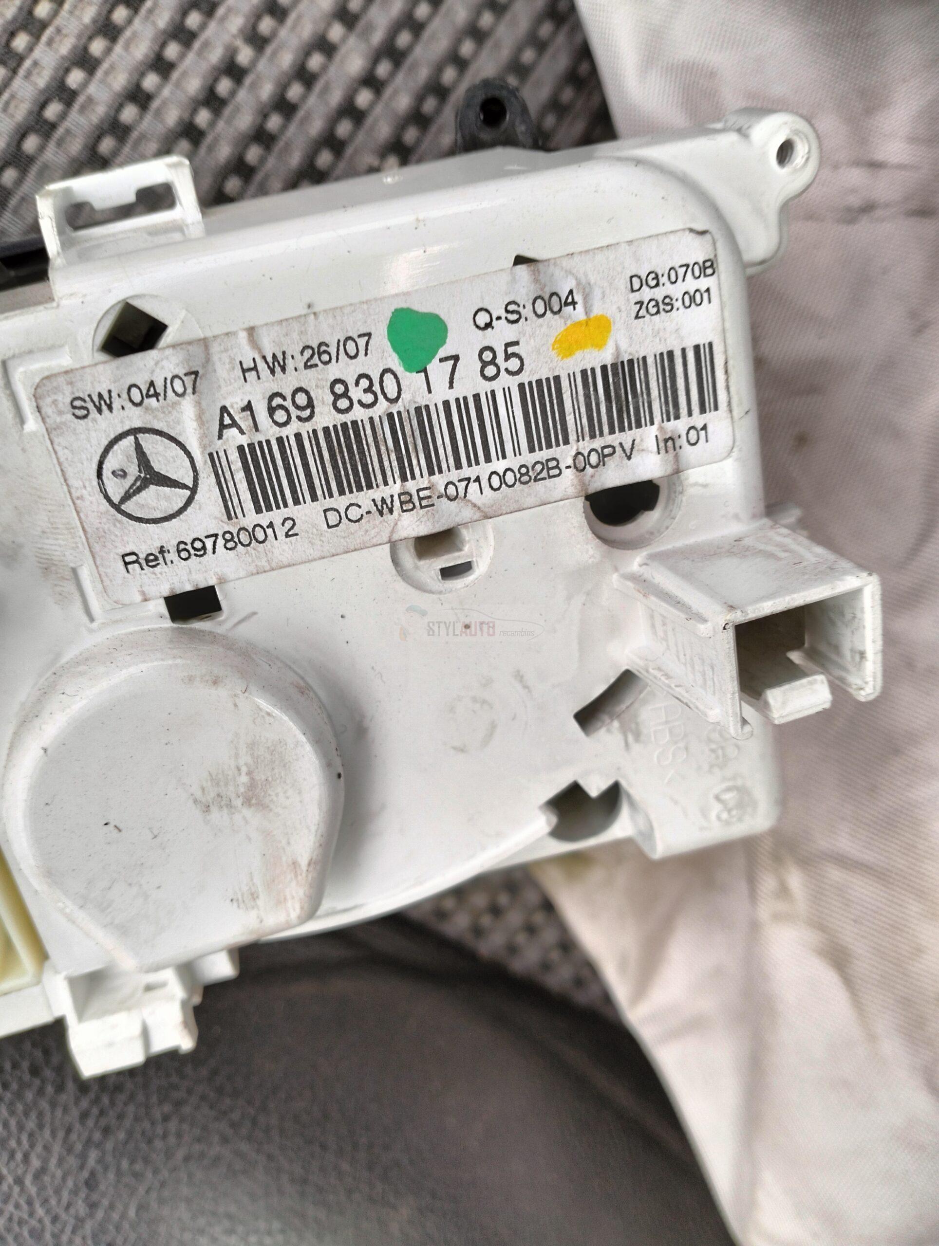 mando climatizador para mercedes clase b (w245) 180 cdi special edition (245.207) referencia OEM IAM A1698301785