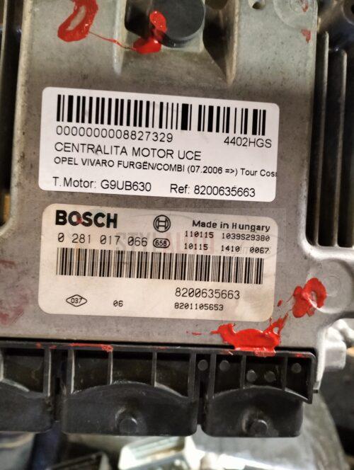 centralita Renault Trafic 2.5DCI 8201105653 0281017066 EDC16C36