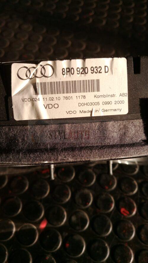 cuadro audi a3 sportback (8p) 1.8 16v tfsi oem iam references 8p0920932d vdd024 81071521 a2c53321011