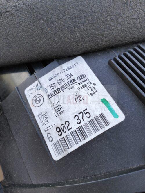 cuadro de relojes BMW 3 Series E46 Coupe (04.1999 - 06.2006) 318 Ci, 118 hp, № 6902375 / 0263606254