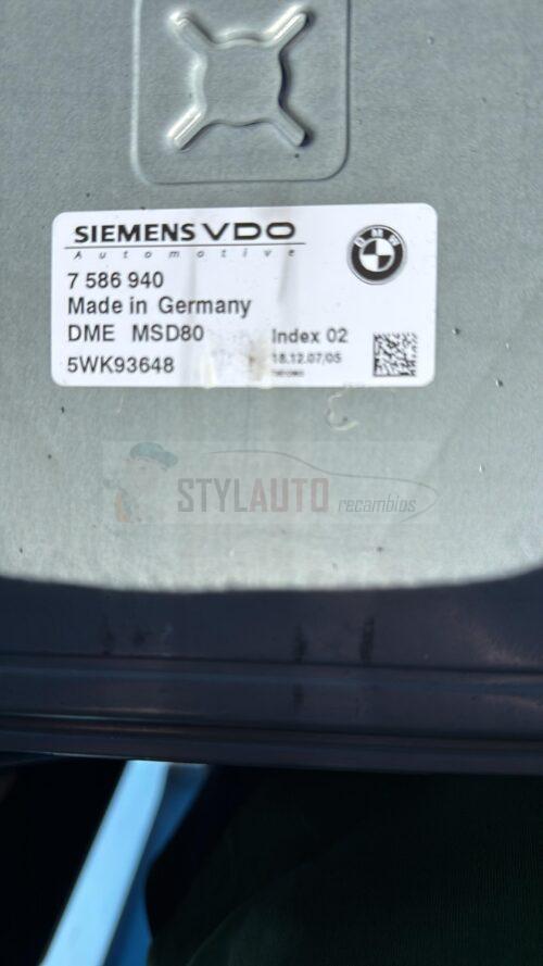 centralita motor bmw 330i MSD80 BMW 7586940 SIEMENS 5WK93648
