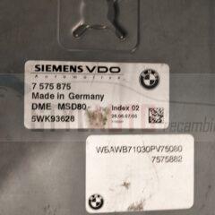 CENTRALITA DE MOTOR. MARCA Y MODELO, BMW E92 335i. AŃO, 2007. NÚMERO DEL FABRICANTE, 5WK93628. NÚMERO DE PIEZA, 7575875