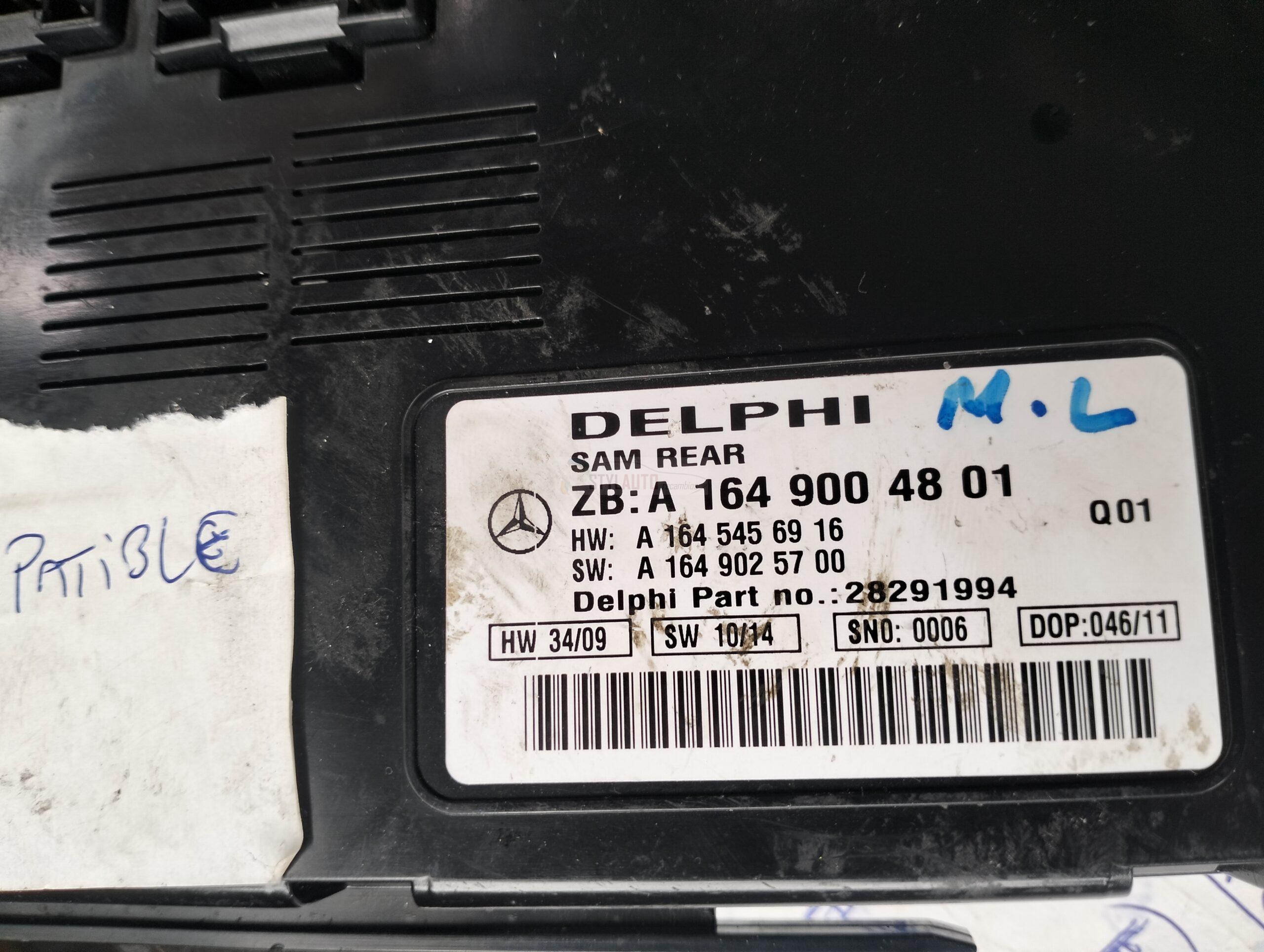 CAJA FUSIBLES SAM W164 MERCEDES ML A1649004801