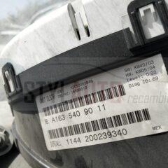 cuadro instrumentos para mercedes-benz clase m (w163) ml 270 cdi (163.113) referencia OEM IAM A1635409011 A2C53081848 16899513