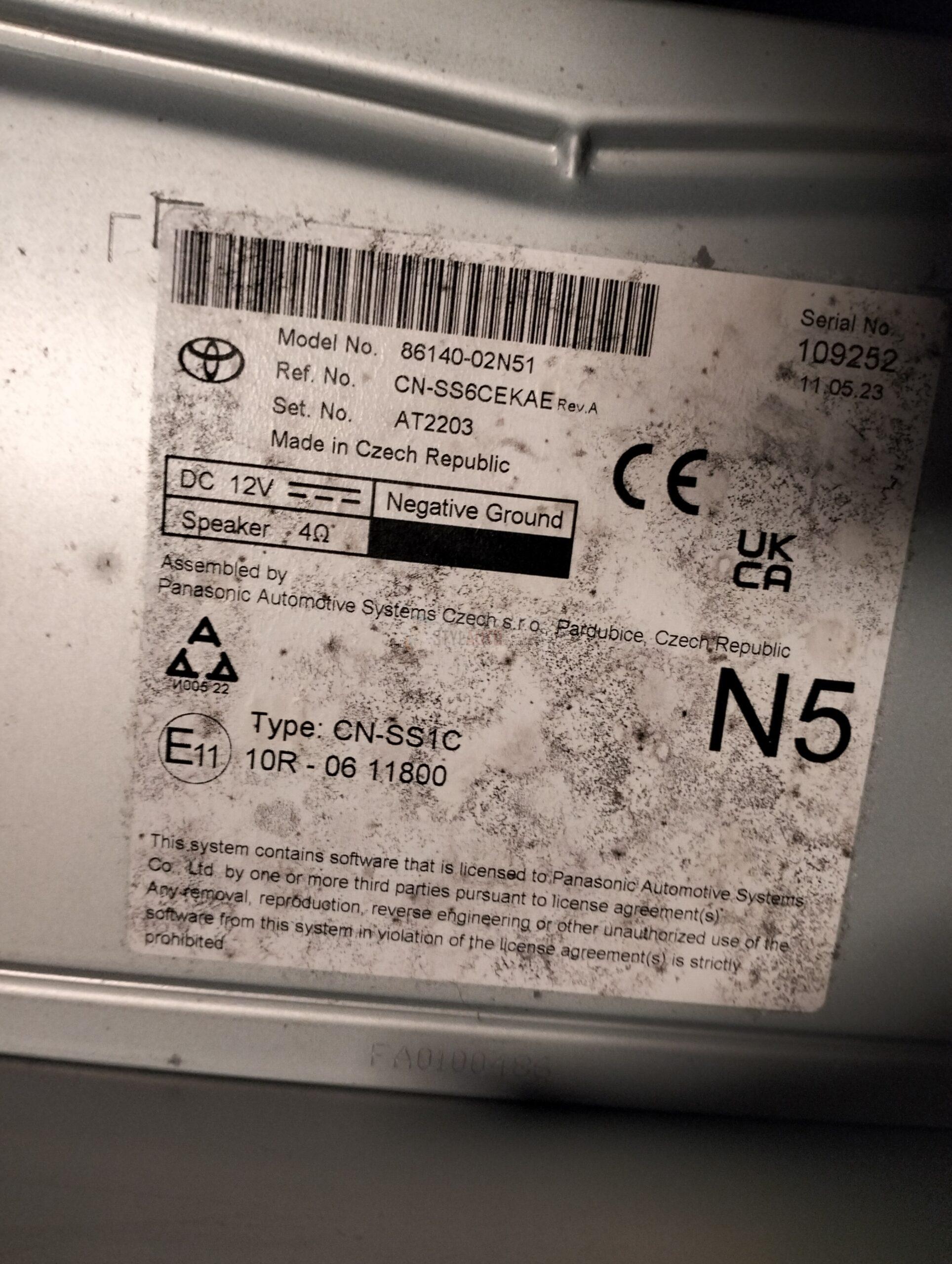 pantalla multifuncion para toyota corolla touring sports (e21) hybrid active referencia OEM IAM 8614002N51