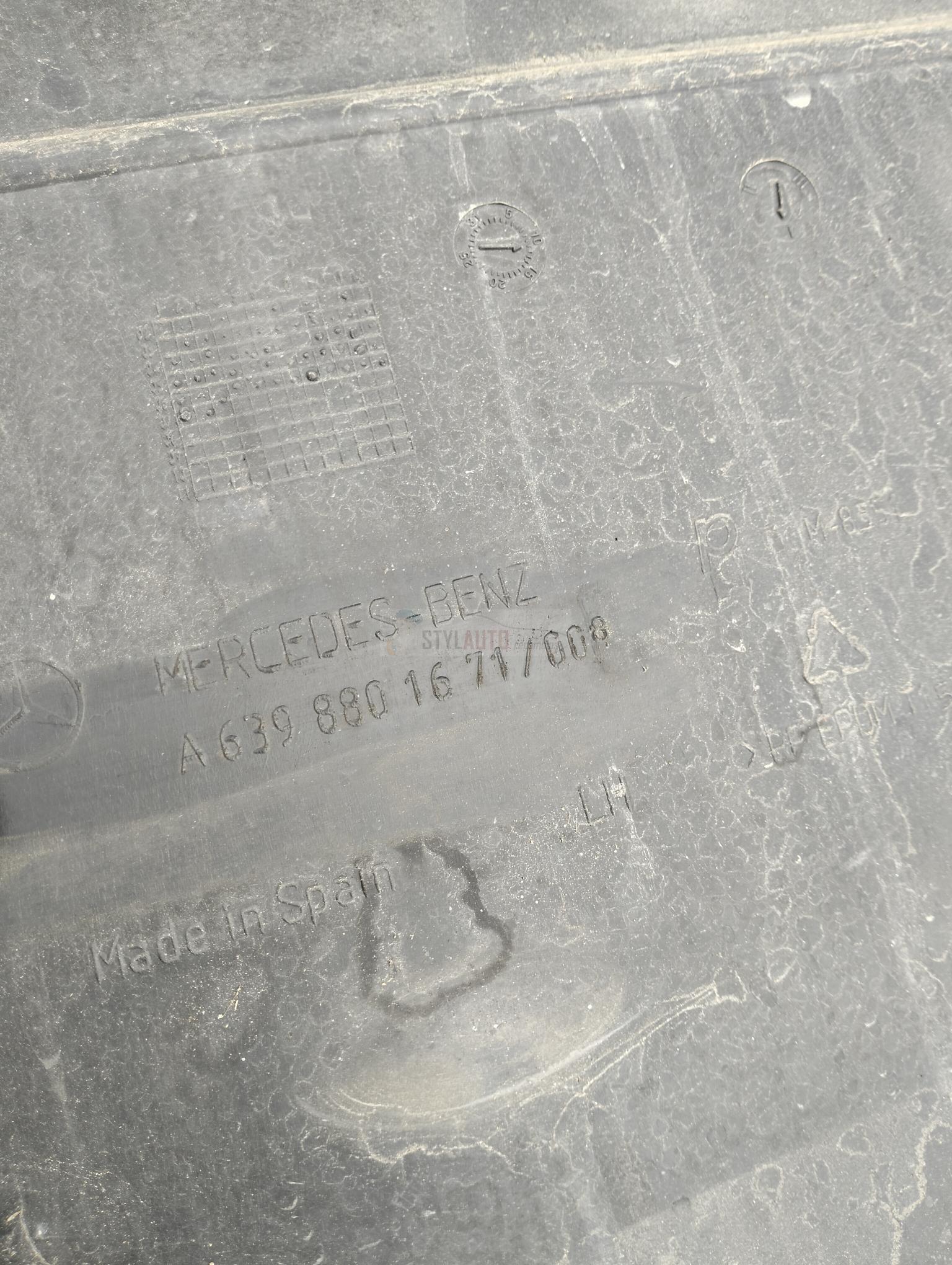 paragolpes trasero, parte izquierda de repuesto Mercedes A6398801671,